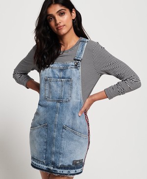 Superdry Denim Dungaree Női Ruhák Kék | MOBIN0742